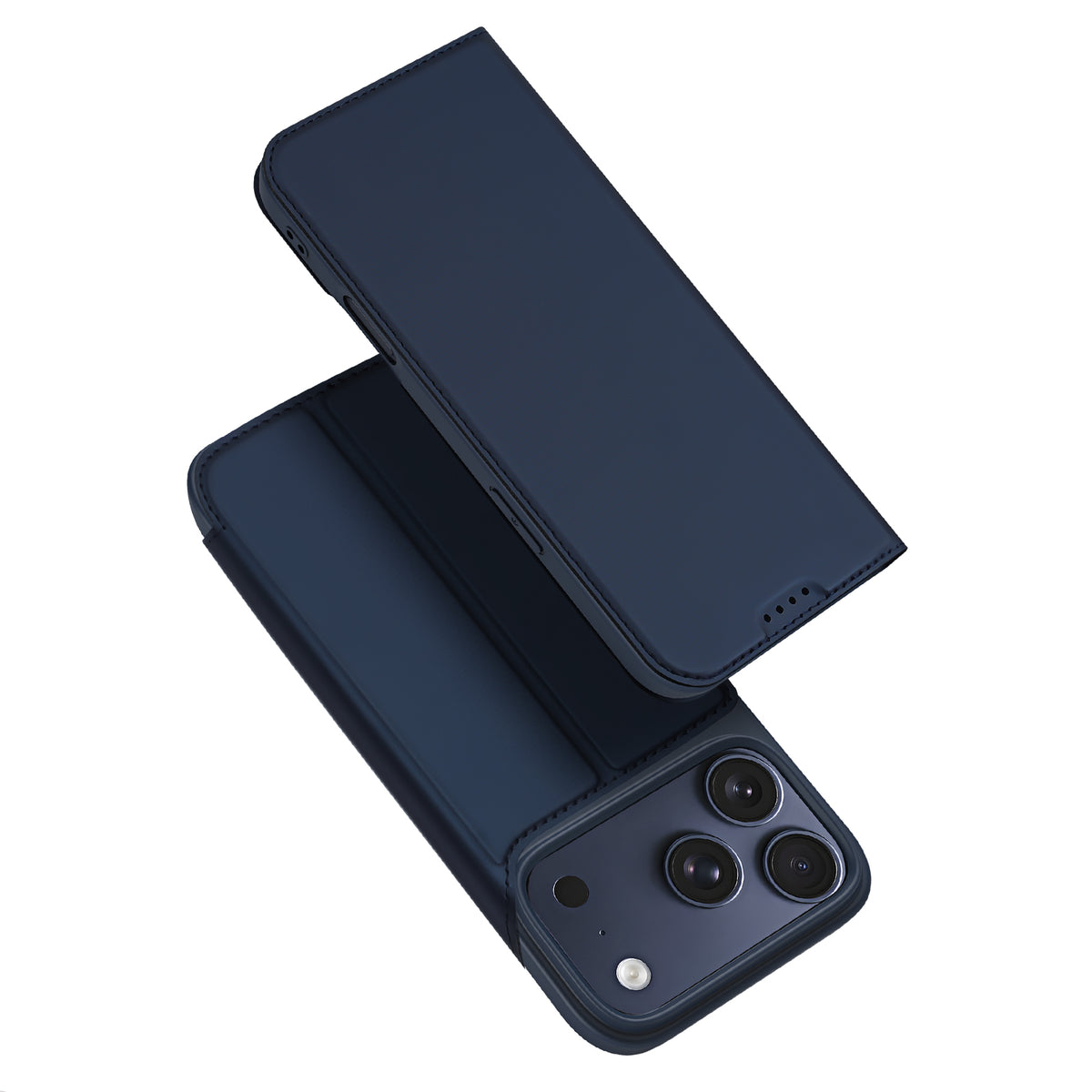 DUX DUCIS Skin Pro iPhone 18 Pro Läderfodral med Ställ - Blå
