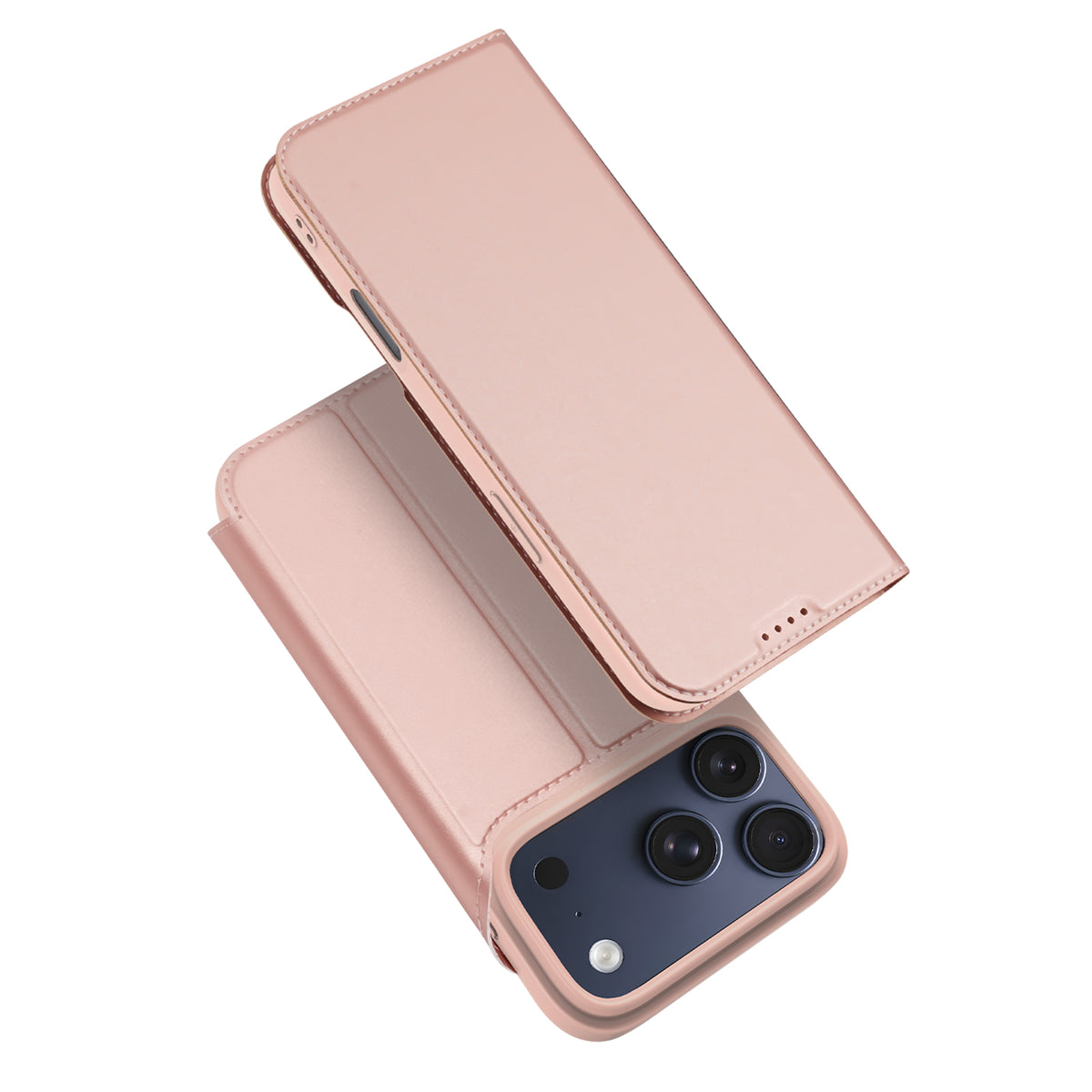 DUX DUCIS Skin Pro iPhone 18 Pro Max Läderfodral med Ställ - Rosa