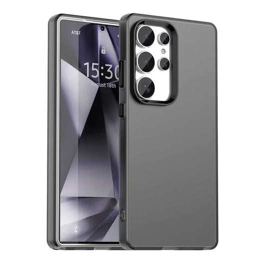 Samsung Galaxy S25 Ultra Cover PC+TPU+PET Mat Anti-Drop Telefoncover – Sort