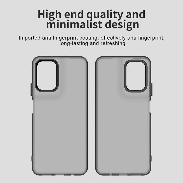 Motorola Moto G35 5G -suojakuori, jossa PC+TPU+PET, mattapintainen, iskuja vaimentava puhelimen takakansi - musta