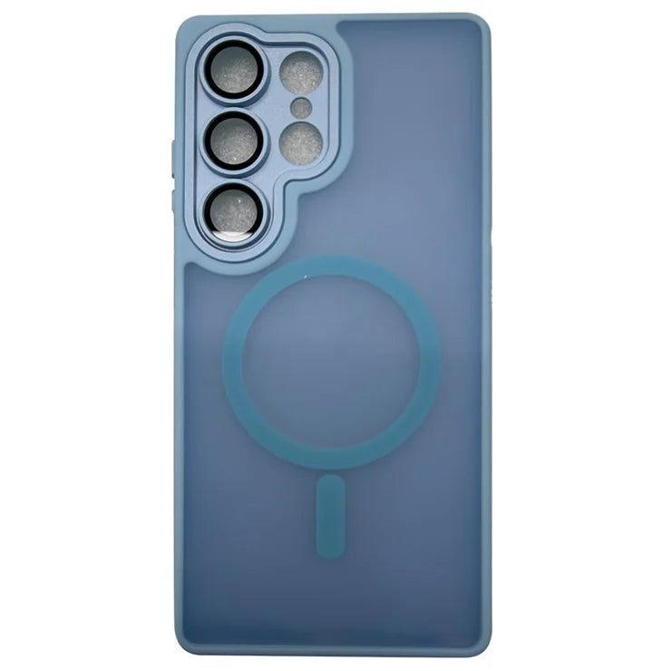 Samsung Galaxy S25 Ultra Case Compatible with MagSafe Skin-Touch PC + TPU Phone Cover - Baby Blue