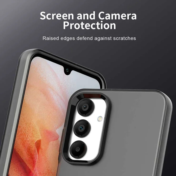 Samsung Galaxy A36 5G / A56 5G -suojakuori PC+TPU+PET, mattapintainen, putoamissuoja – musta