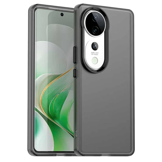 vivo S19 Pro 5G / V40 5G / V40 Pro 5G cover i PC+TPU+PET, mat anti-fald telefonbagside - sort