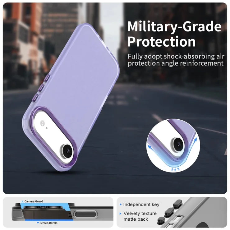 iPhone Air Case PC + TPU + PET Mat Anti-Drop Telefonbagside - Lilla