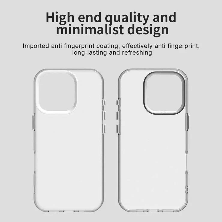 iPhone 16 Pro -kuori PC+TPU+PET mattapintainen pudotussuojattu takakuori – valkoinen