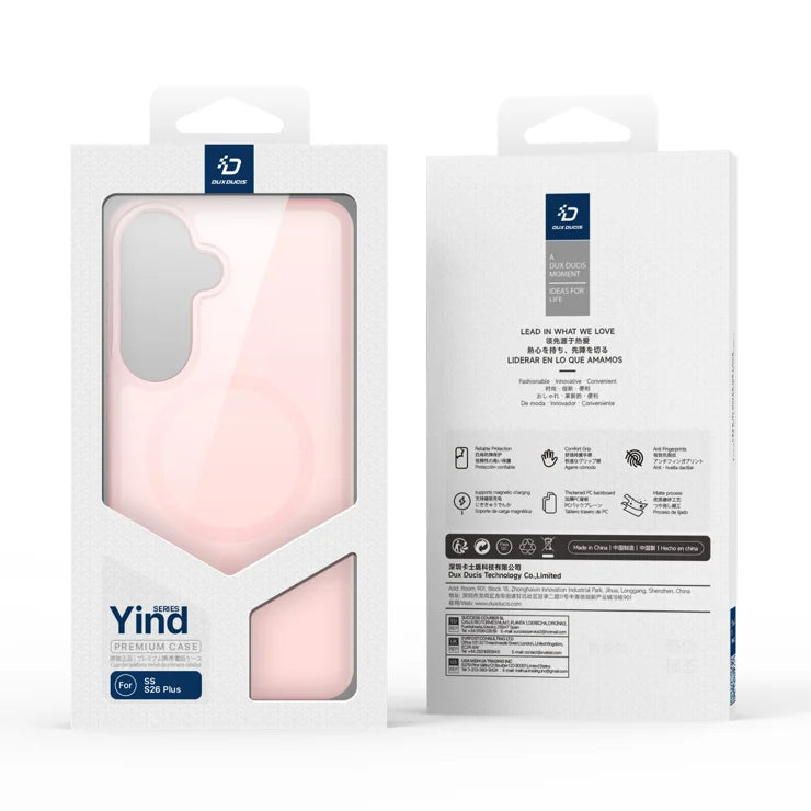 DUX DUCIS Til Samsung Galaxy S26+ Magnetisk Cover Yind Series PC+TPU Telefoncover - Lys Pink