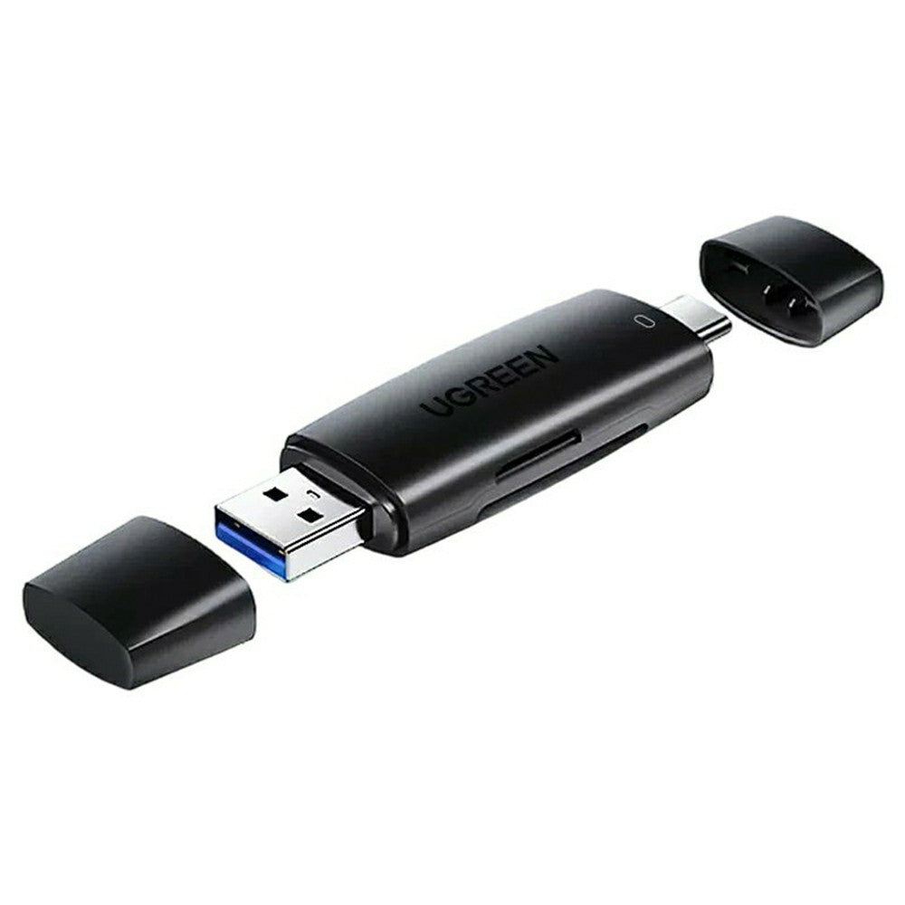 UGREEN CM304 Kortläsare USB-C/A 3.0 SD/TF 5Gbps - Svart