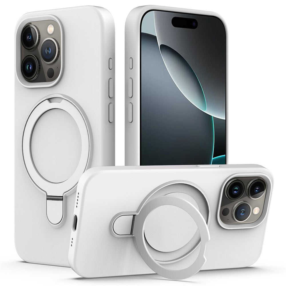 iPhone 16 Pro Max Skal MagSafe med Ställ PC/Silikon - Vit