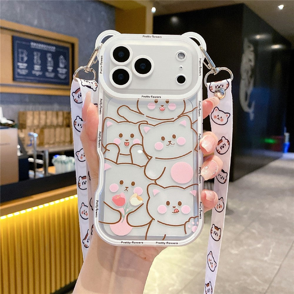 iPhone 18 Pro / 17 Pro Skal med Axelrem Björn - Modell A