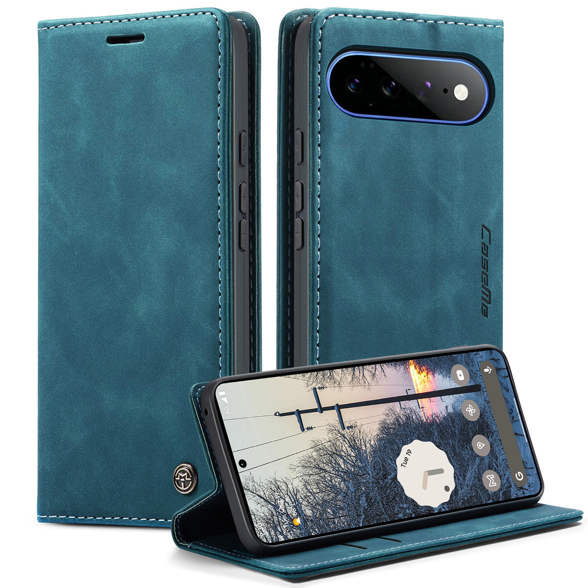 CASEME 013 Google Pixel 11 Pro XL Plånboksfodral - Blå