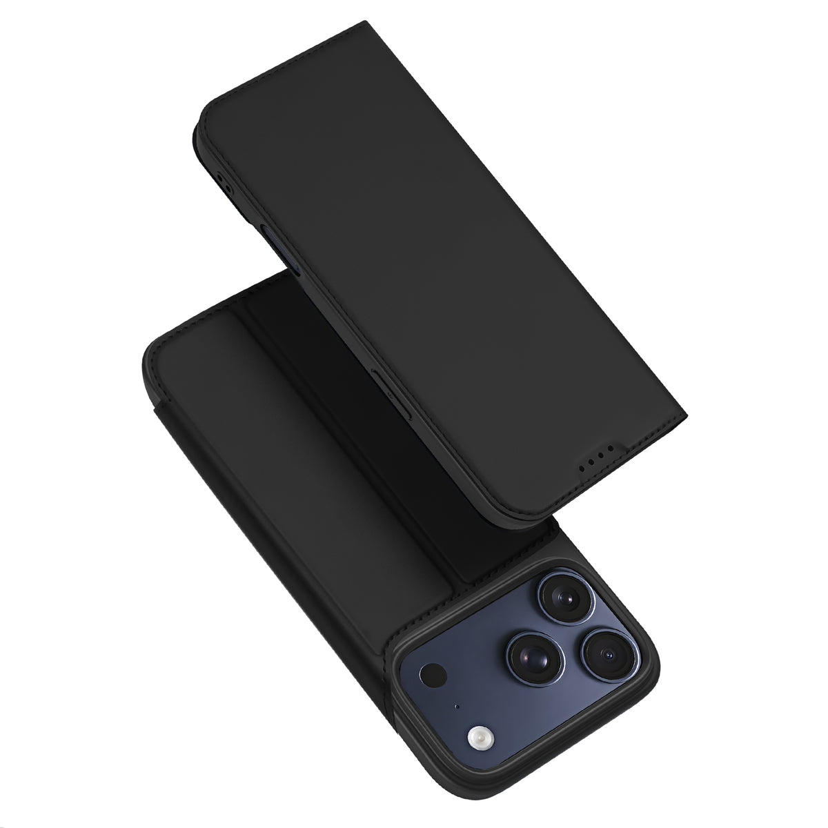 DUX DUCIS Skin Pro iPhone 18 Pro Läderfodral med Ställ - Svart