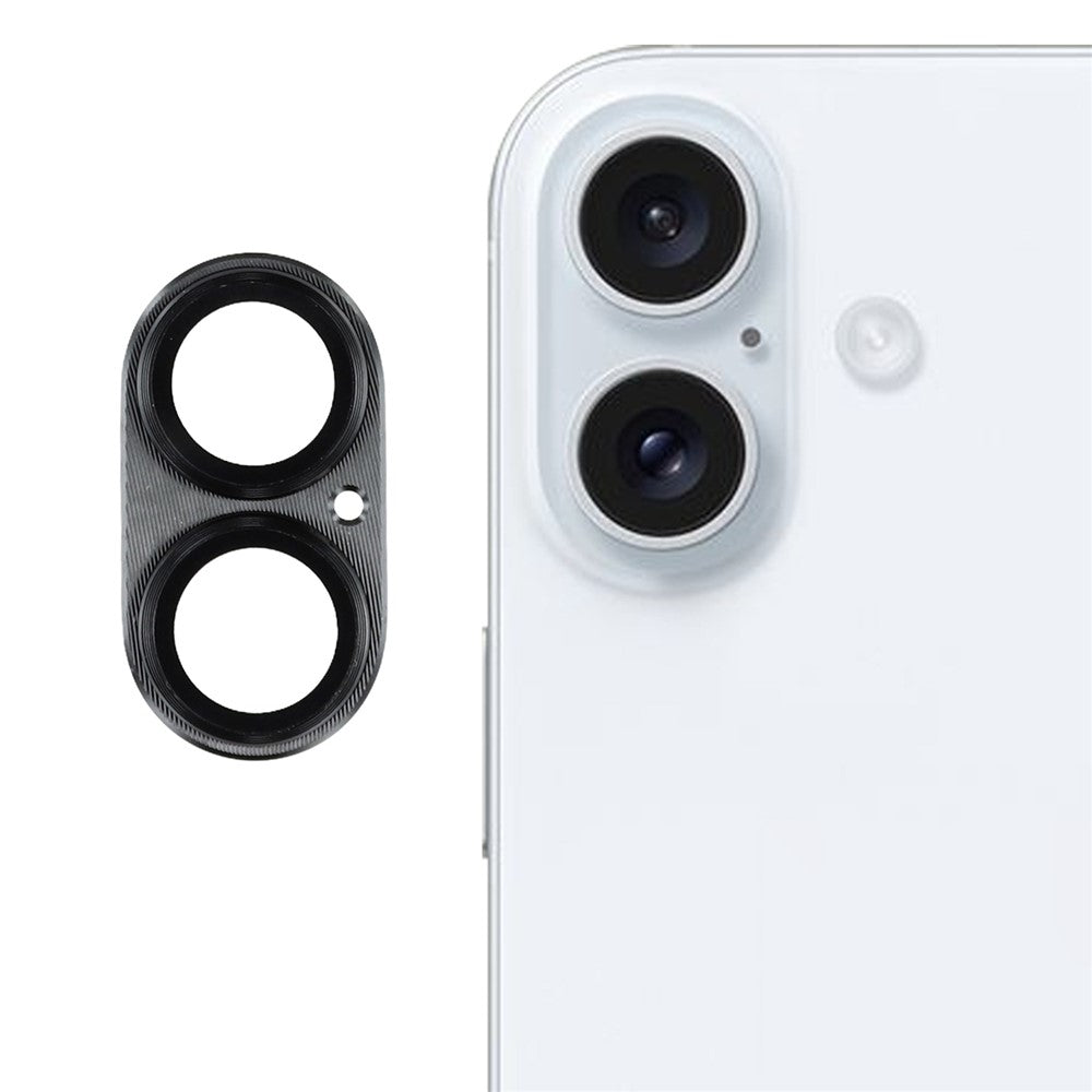 iPhone 17 Kameralinsskydd i Metall & Härdat Glas - Svart