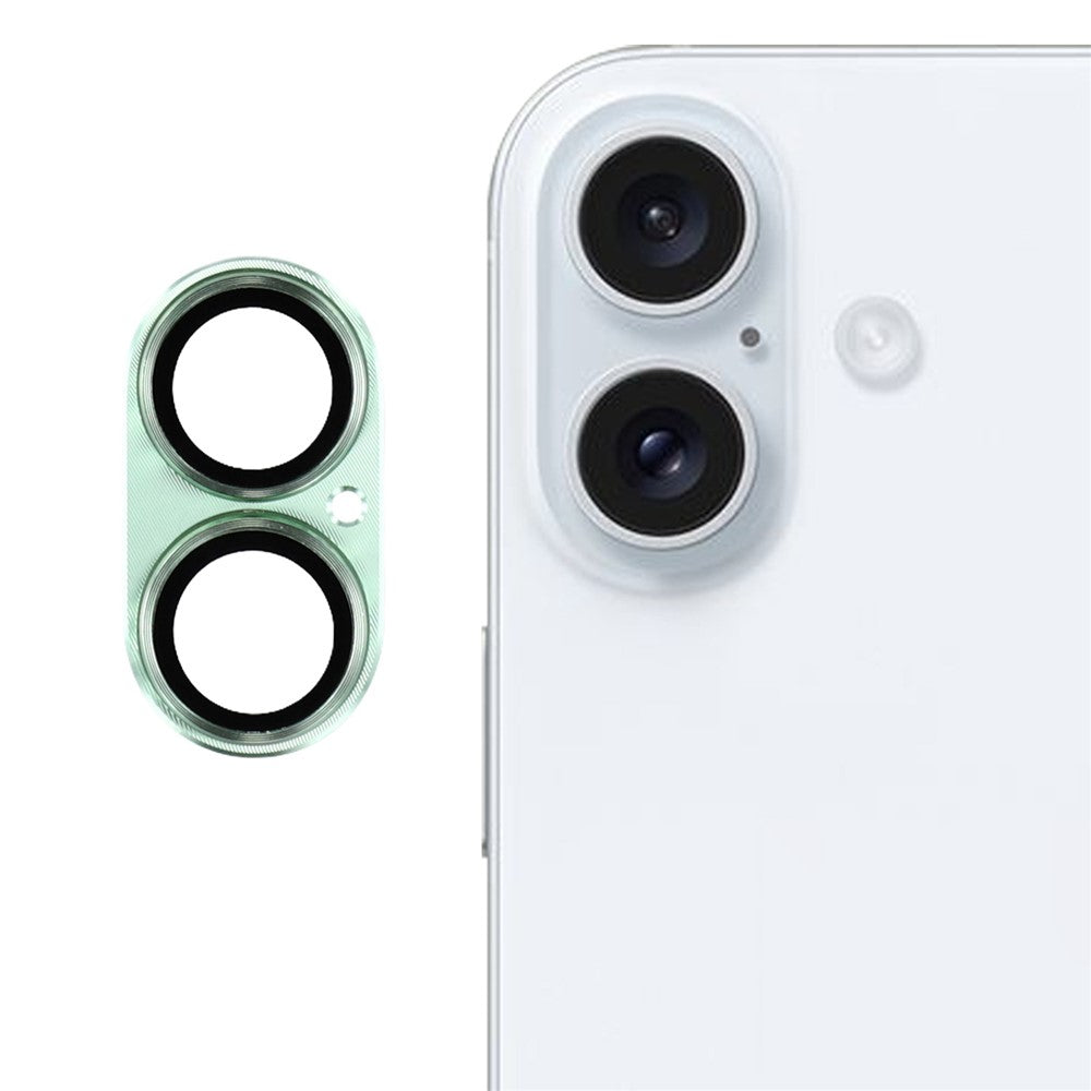 iPhone 17 Kameralinsskydd i Metall & Härdat Glas - Ljusgrön