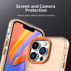 iPhone 13 Pro Case PC+TPU+PET Matte Anti-Drop Phone Back Cover - Orange