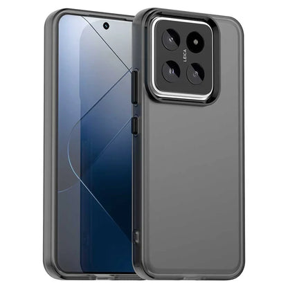 Xiaomi 14 Case PC+TPU+PET Matte Anti-Drop Phone Back Cover - Black