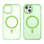 iPhone 14 Translucent Phone Case Matte Design Compatible with MagSafe Wireless Charging - Fluorescent Green