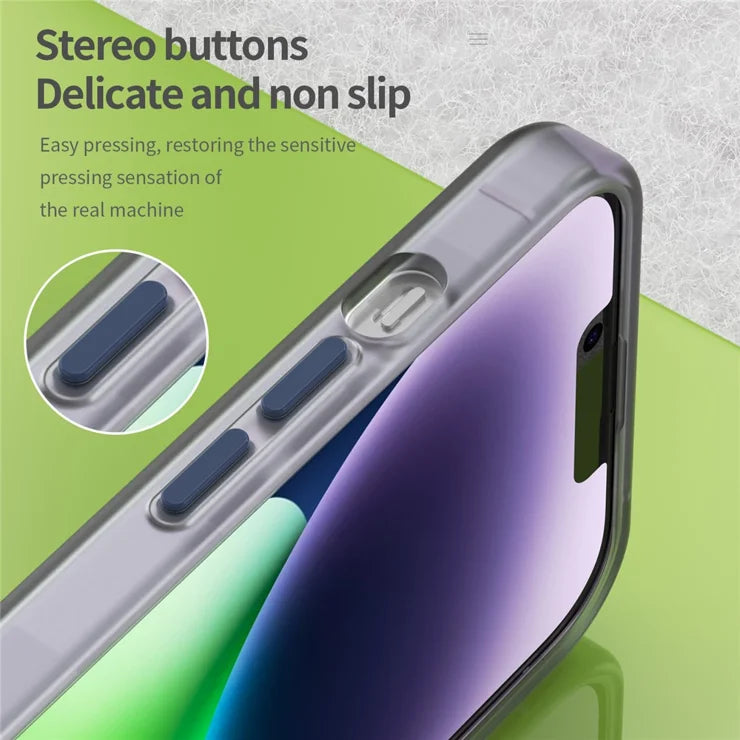 iPhone 14 Translucent Phone Case Matte Design Compatible with MagSafe Wireless Charging - Dark Blue