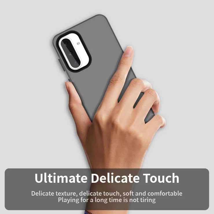 Samsung Galaxy A36 5G / A56 5G Case PC+TPU+PET Matte Anti-Drop Phone Back Cover - Black