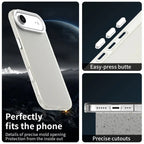 For iPhone Air Case PC + TPU + PET Matte Anti-Drop Phone Back Cover - White
