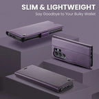CASEME For Samsung Galaxy S26 Ultra Case 023 Series RFID Blocking Glossy Stand Phone Cover - Purple