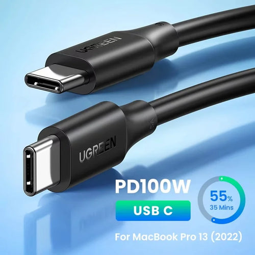 UGREEN 15177 1.5m PD 100W Fast Charging USB C to USB C Cable for iPhone / Macbook / iPad Data Wire