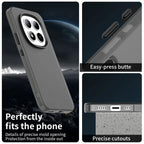 Xiaomi Redmi Note 15 Pro 5G Case PC + TPU + PET Matte Anti-Drop Phone Back Cover - Black