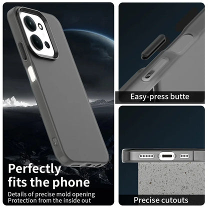 Xiaomi Redmi 15C 4G (Global) (171mm) Case PC + TPU + PET Matte Anti-Drop Phone Back Cover - Black