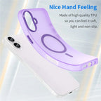 iPhone 16 Plus Case Compatible with MagSafe TPU + PC Slim Matte Translucent Phone Cover - Dark Purple
