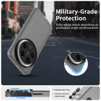 Xiaomi 14 Ultra Case PC+TPU+PET Matte Anti-Drop Phone Back Cover - Black