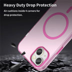 iPhone 15 Magnetic Case Matte Phone Cover Anti-Fingerprint Anti-Scratch - Pink