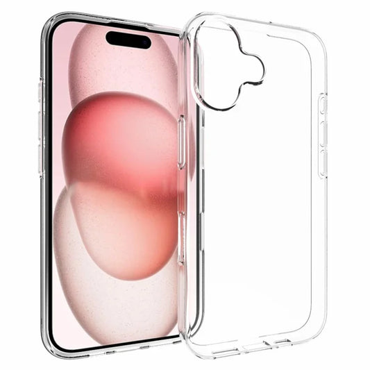 iPhone 16 Non-Slip TPU Phone Case Watermark-Free Glossy Anti-Scratch Clear Phone Cover