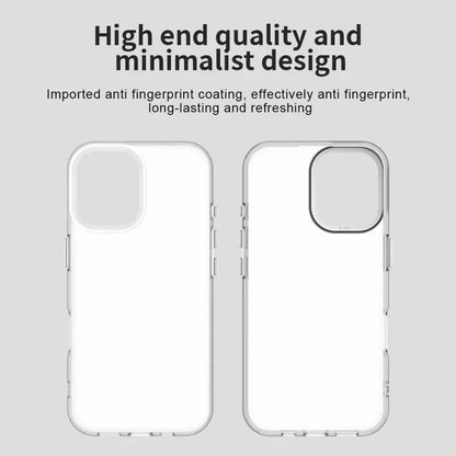 iPhone 17 Cover PC + TPU + PET Mat Anti-Drop Telefon Bagcover - Hvid