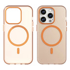 iPhone 14 Pro Translucent Matte Phone Case TPU + PC Anti-Scratch Cover - Orange