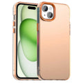 iPhone 15 Case PC+TPU+PET Matte Anti-Drop Phone Back Cover - Orange
