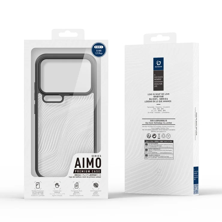 DUX DUCIS For Xiaomi 17 Pro Case Aimo Series TPU+PC Matte Drop-proof Phone Cover (REACH Certification) - Black