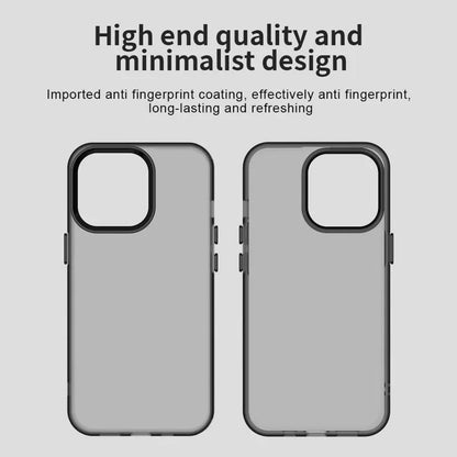 iPhone 13 Pro Max Case PC+TPU+PET Matte Anti-Drop Phone Back Cover - Black