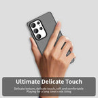 Samsung Galaxy S25 Ultra Case PC+TPU+PET Matte Anti-Drop Phone Back Cover - Black