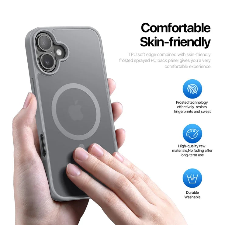 DUX DUCIS For iPhone 17 Case Yind Series PC+TPU Phone Cover Compatible with MagSafe - Grey