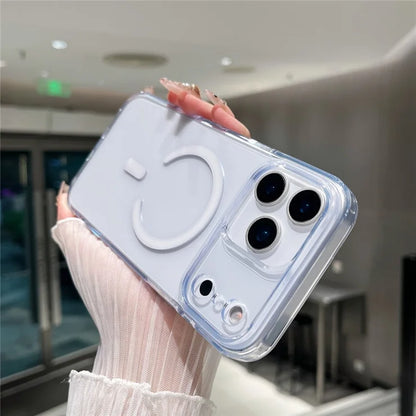 iPhone 17 Pro Max Magnetic Clear Case PC +TPU Hybrid Phone Cover Compatible with MagSafe