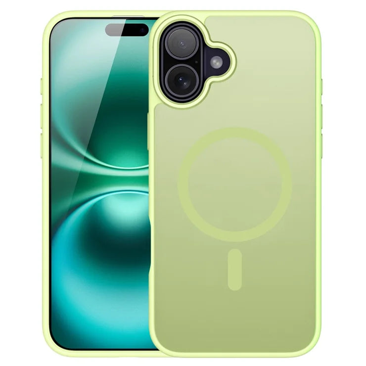 DUX DUCIS Yind Series For iPhone 16 Matte Case Compatible with MagSafe PC+TPU Phone Cover - Green