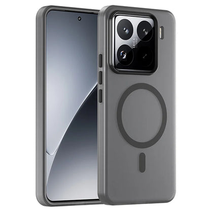 Xiaomi 15 Pro Magnetisk Cover TPU + PC Slank Mat Gennemsigtig Telefon Cover - Sort