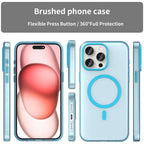 iPhone 15 Pro Max Translucent Case Magnetic Phone Cover Compatible with MagSafe - Blue
