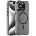 iPhone 16 Pro Case Compatible with MagSafe TPU + PC Slim Matte Translucent Phone Cover - Black
