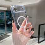 iPhone Air Magnetic Clear Case PC + TPU Hybrid Phone Cover Compatible with MagSafe