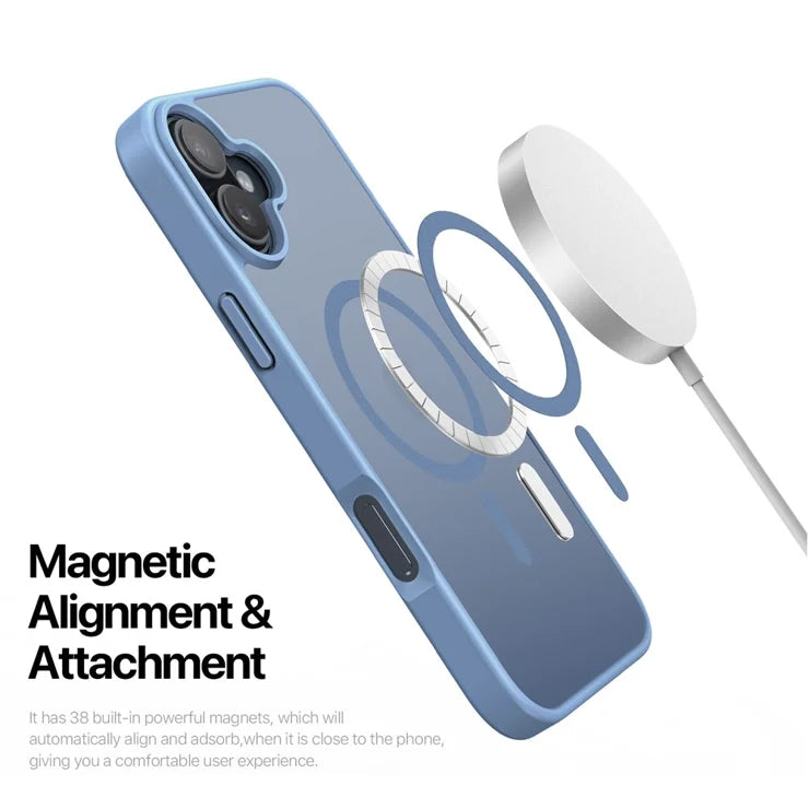 DUX DUCIS For iPhone 17 Case Yind Series PC+TPU Phone Cover Compatible with MagSafe - Light Blue