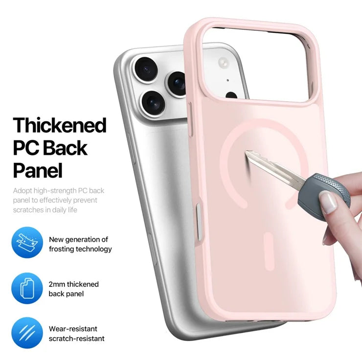 DUX DUCIS Yind Series Til iPhone 17 Pro Etui TPU + PC Mat Telefoncover Kompatibel med MagSafe - Lysepink