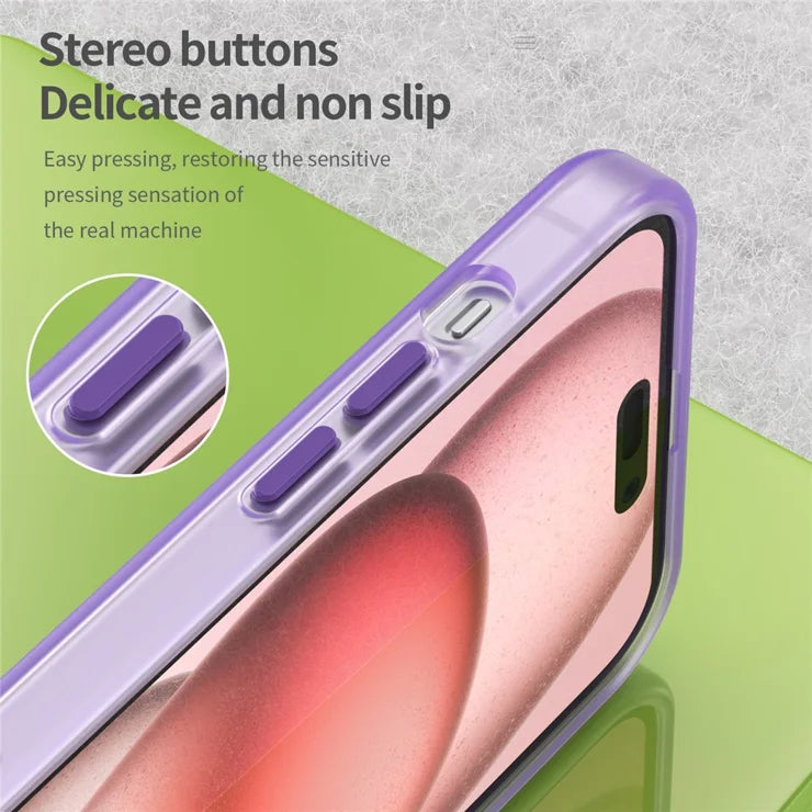 iPhone 15 Magnetic Case Matte Phone Cover Anti-Fingerprint Anti-Scratch - Dark Purple