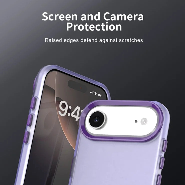 iPhone Air Case PC + TPU + PET Mat Anti-Drop Telefonbagside - Lilla