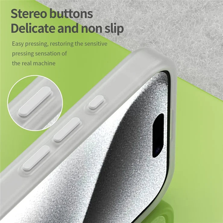 iPhone 16 Pro Case Compatible with MagSafe TPU + PC Slim Matte Translucent Phone Cover - White