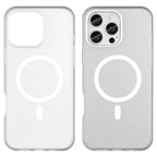 iPhone 16 Pro Max Case Compatible with MagSafe TPU + PC Slim Matte Translucent Phone Cover - White